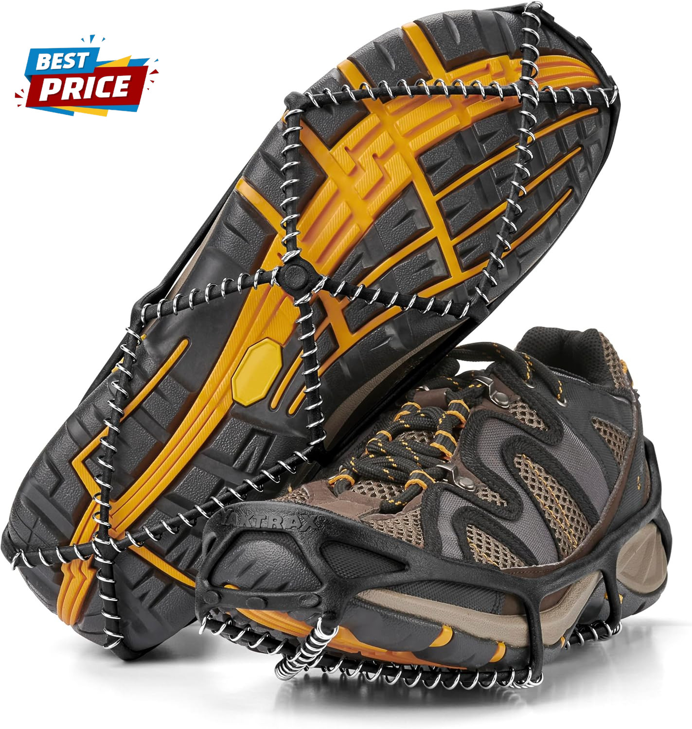 Walk Traction Cleats - 360-Degree Grip on Snow, Ice, & Multi-Terrain Surfaces -