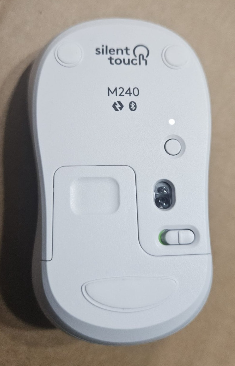 Logitech M240 Silent Bluetooth Mouse Wireless Compact Portable Graphite White