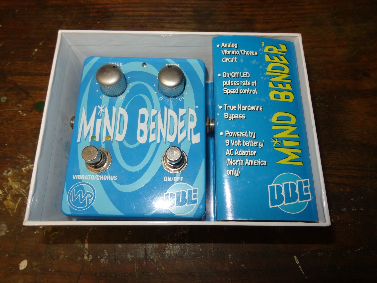 BBE Sound Mind Bender Analog Vibrato / Chorus Guitar Effect Pedal - New In Box