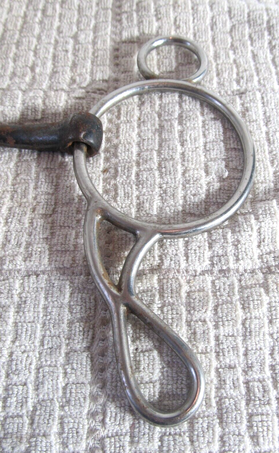 Vintage Sweet Iron Snaffle Gag Bit 4 3/4 in to 5 In Sweet Iron Mouth Horse