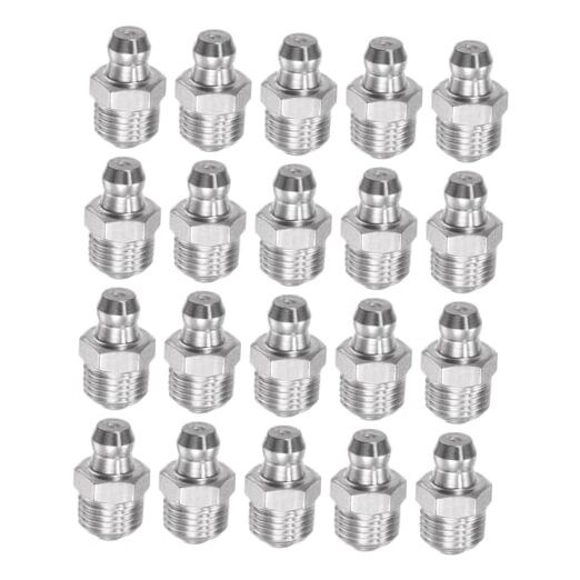 201 Stainless Steel Straight Grease Fitting Thread Hydraulic Grease M10 x 1mm