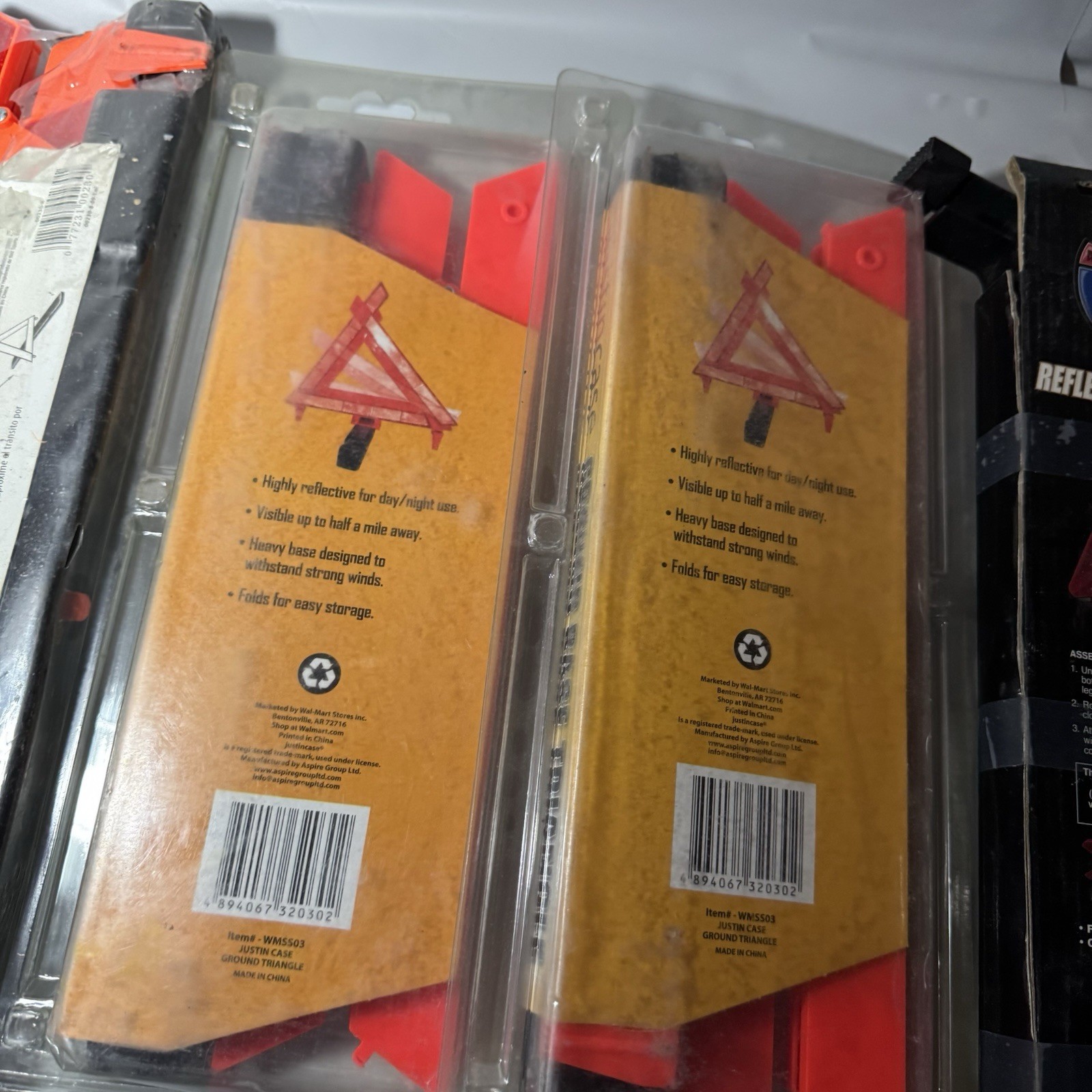 6 Sets Victor Auto Emergency Warning Triangles Traffic Safety Triangle Road NEW