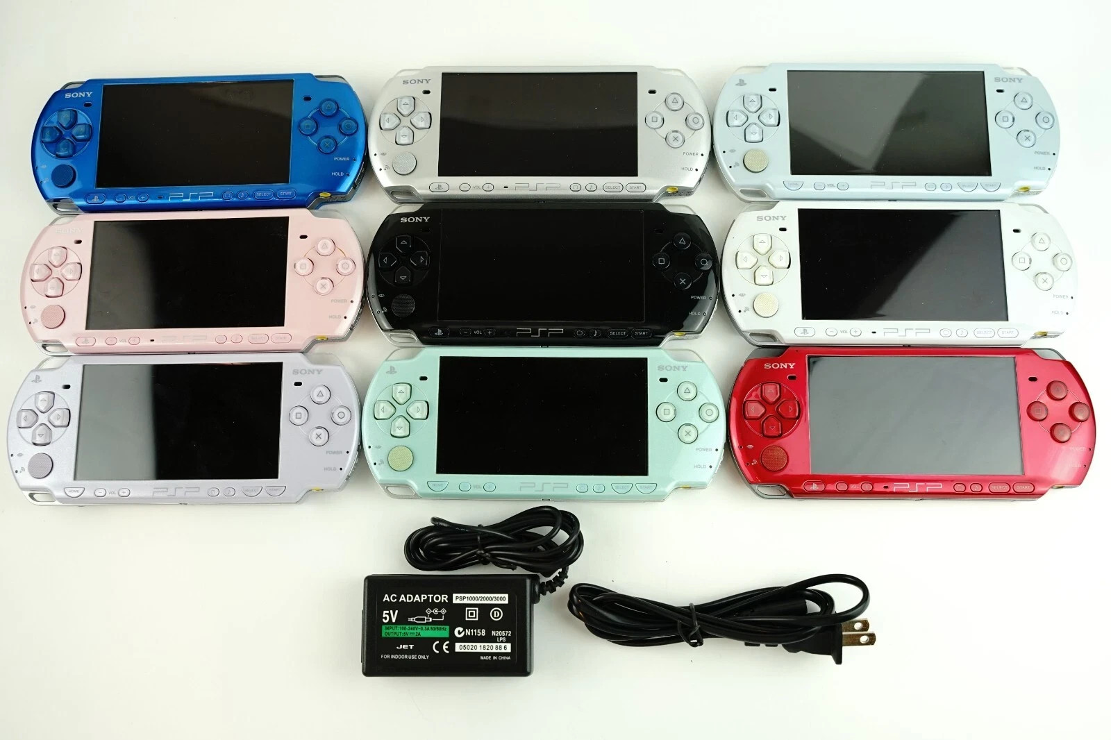 Sony PSP-3000 Console w/Charger + New Battery 32GB All Colors Free Shipping