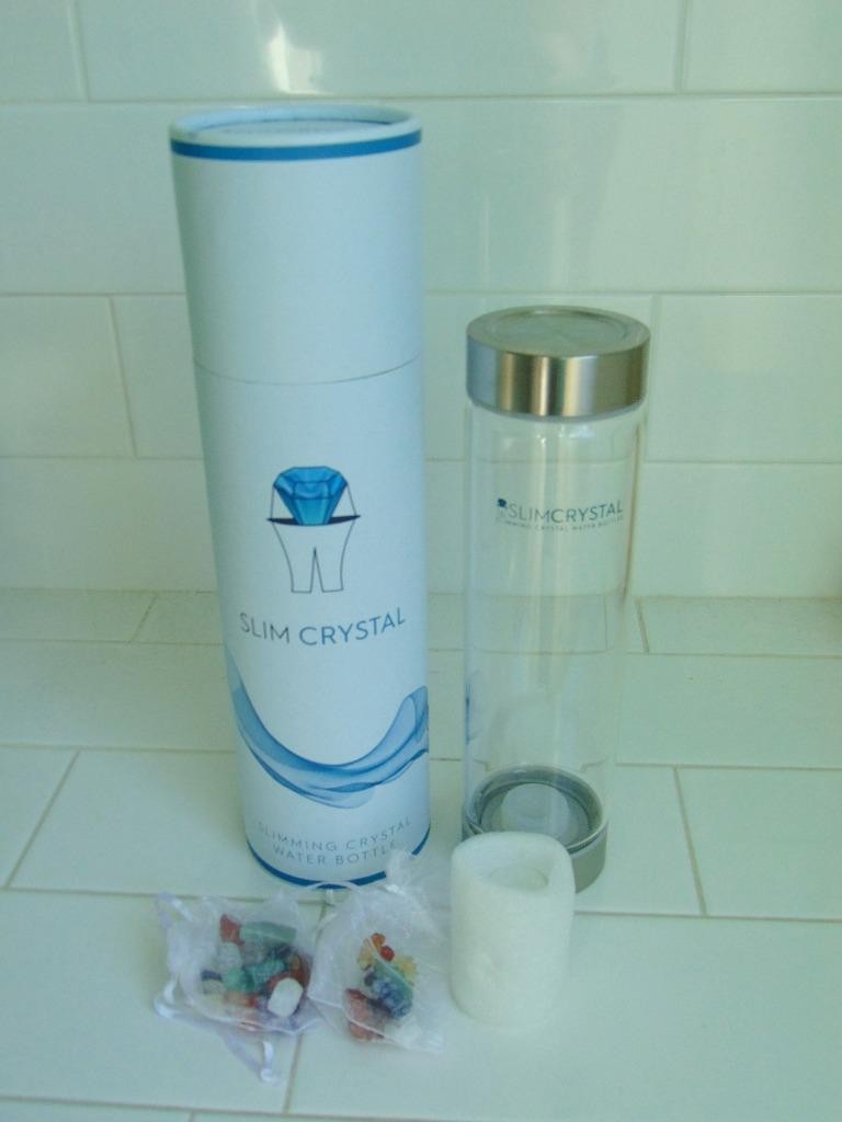 NEW Slimcrystal Slimming Water Bottle w/ Crystals & Slimming Bracelet