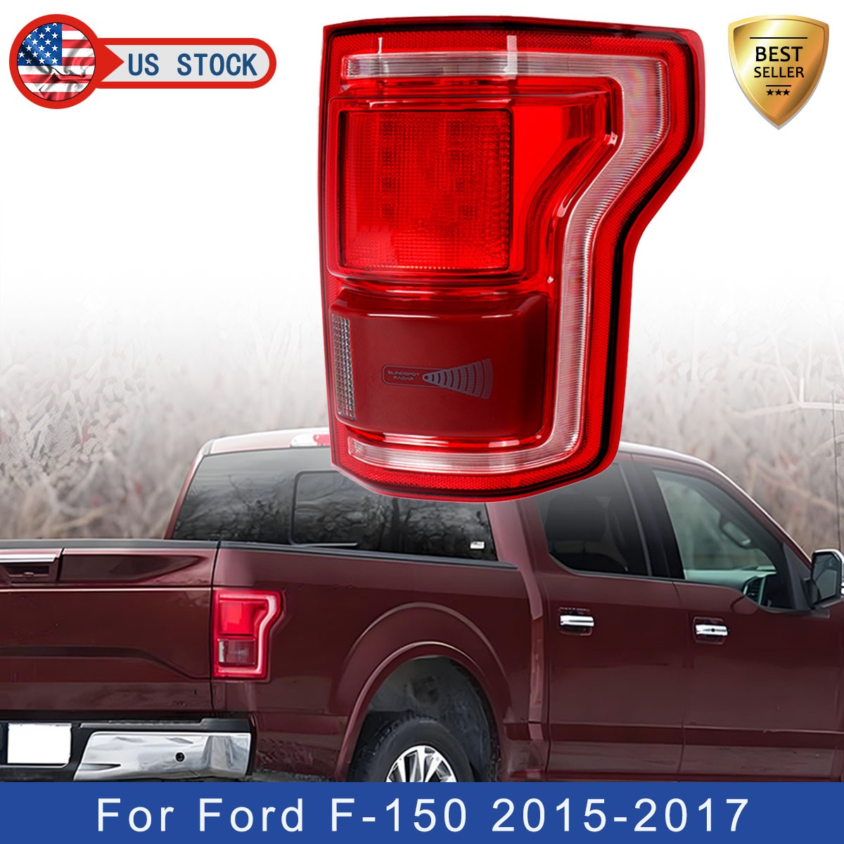 LED w/ Blind Spot Type Tail Light Lamp RH/Passenger Side For Ford F150 2015-2017