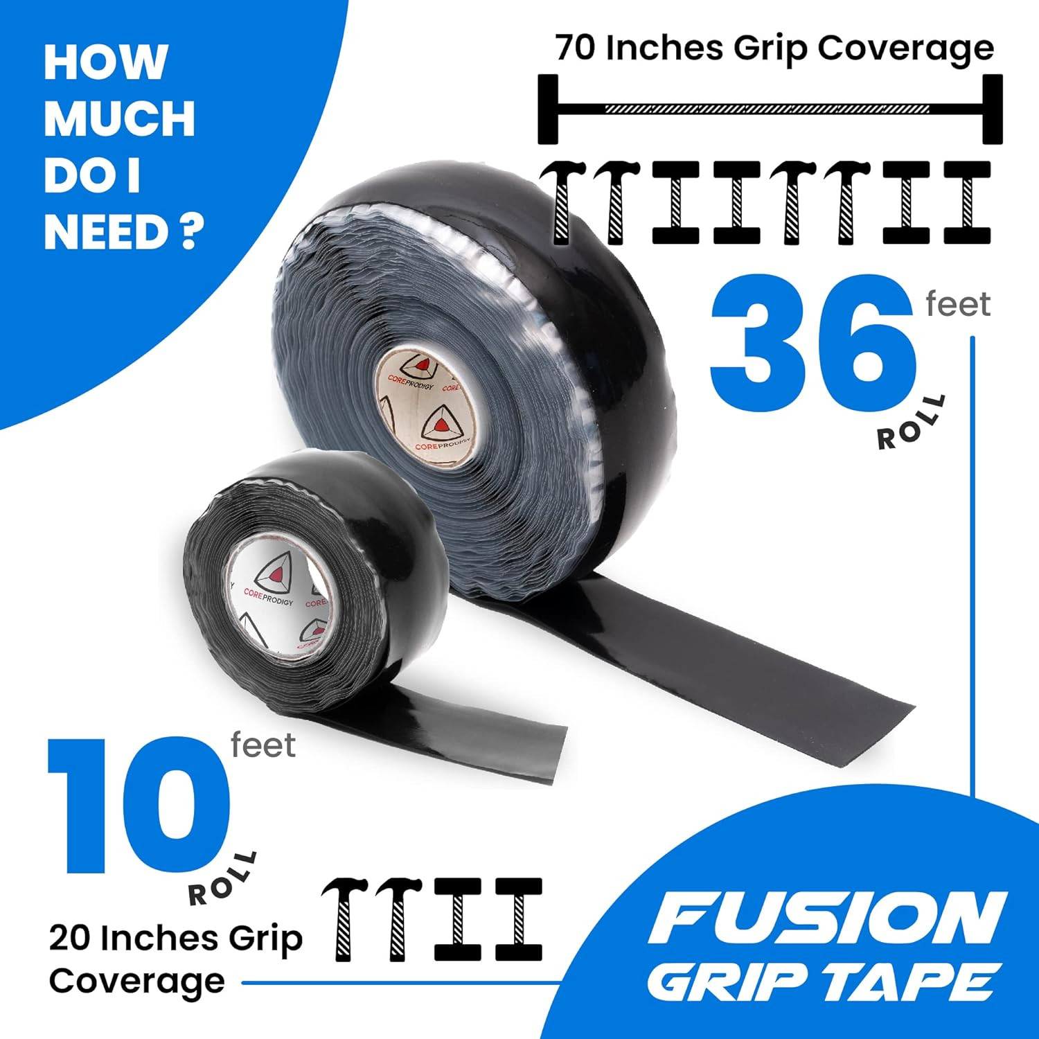 Silicone Rubber Grip Tape for Pull-Up Bars, Weights, and Gym Equipment