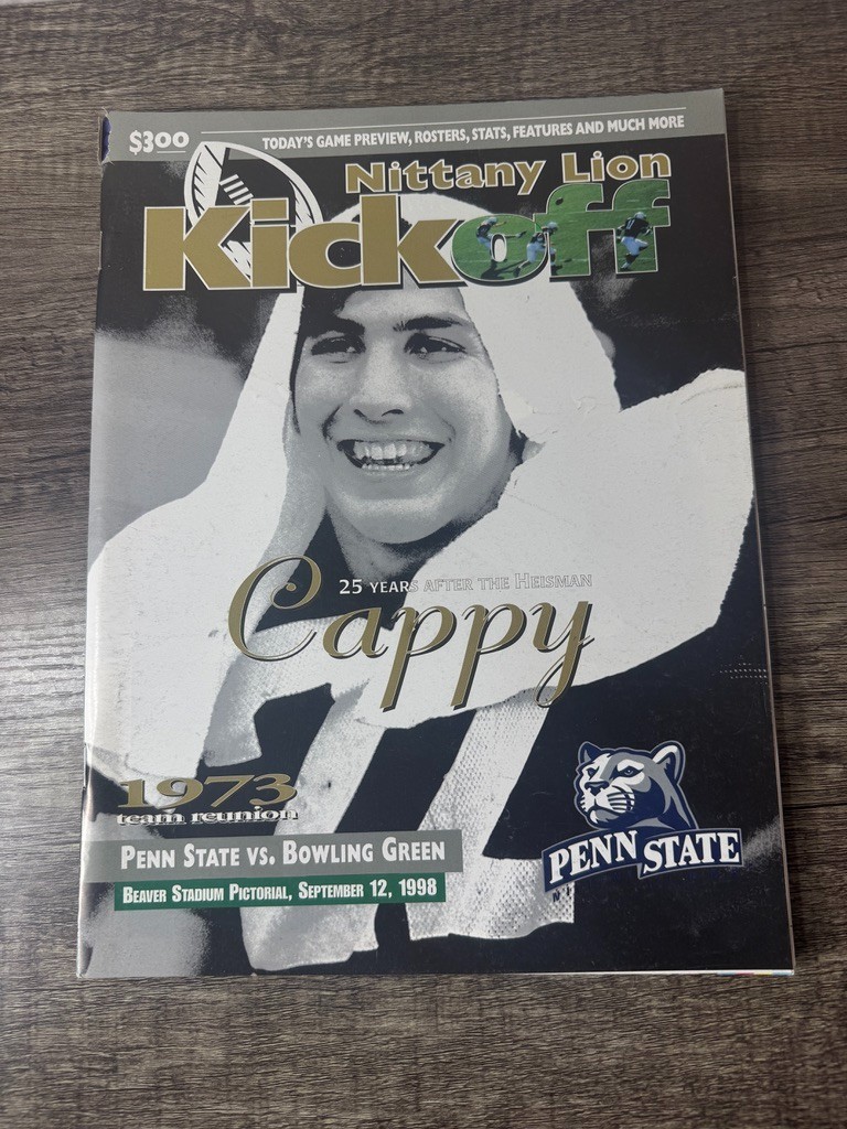 Sept 12, 1998 Penn State Football Program - PSU v. Bowling Green. 25th/Cappy