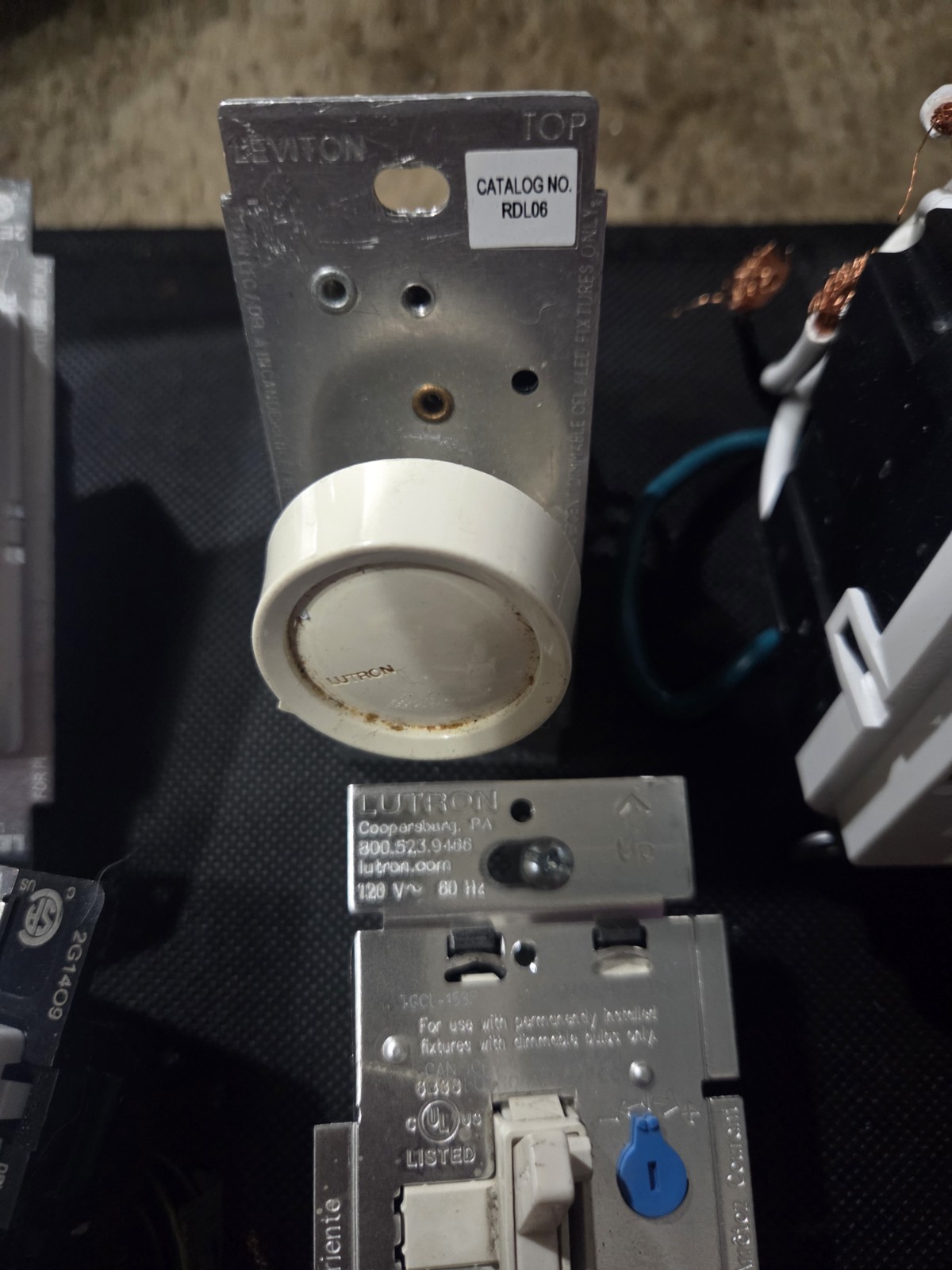 Receptacal Switch Lot Leviton Lutron 6 Pcs