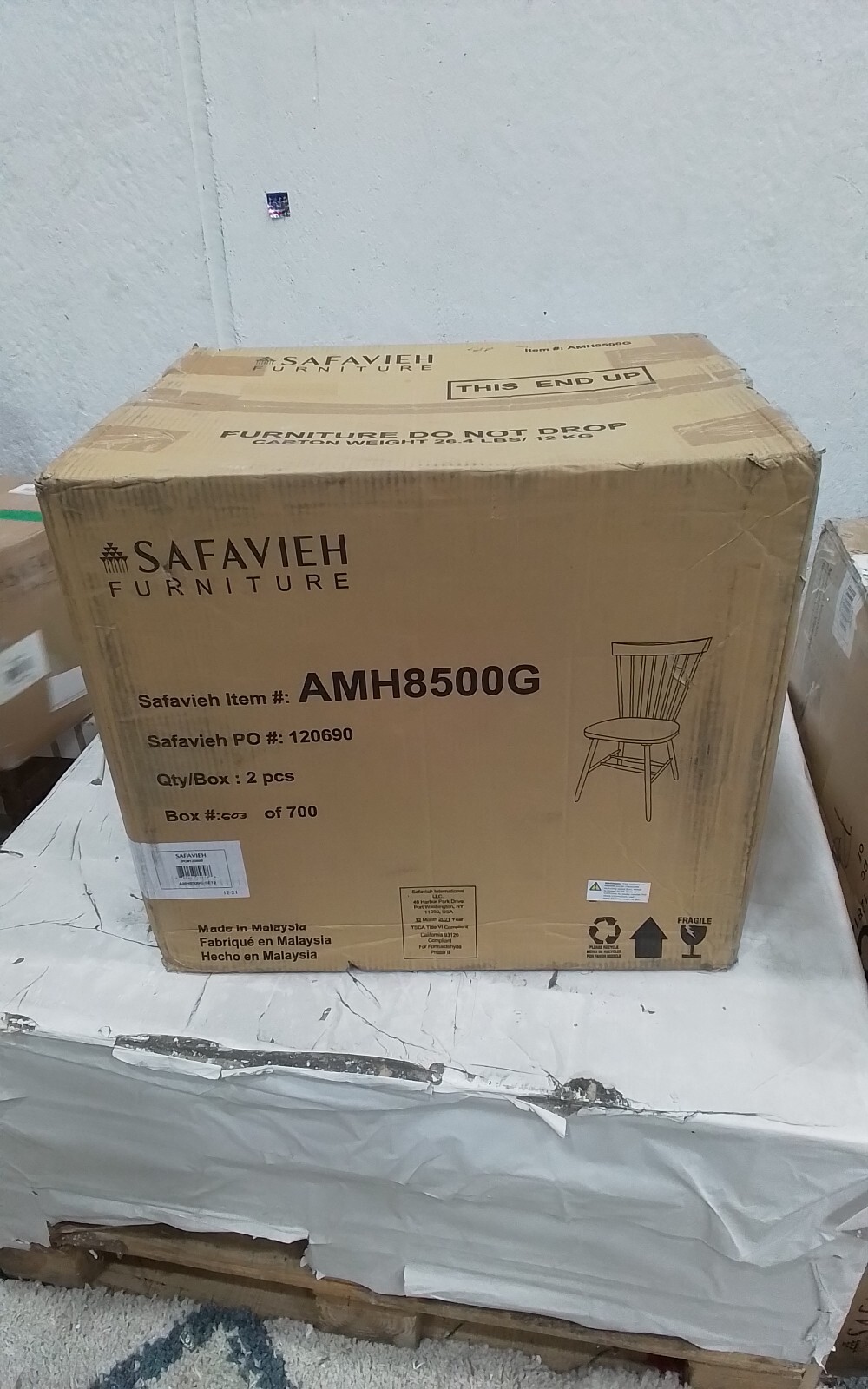 Safavieh PARKER SPINDEL SIDE CHAIR, Reduced Price 2172752577 AMH8500G