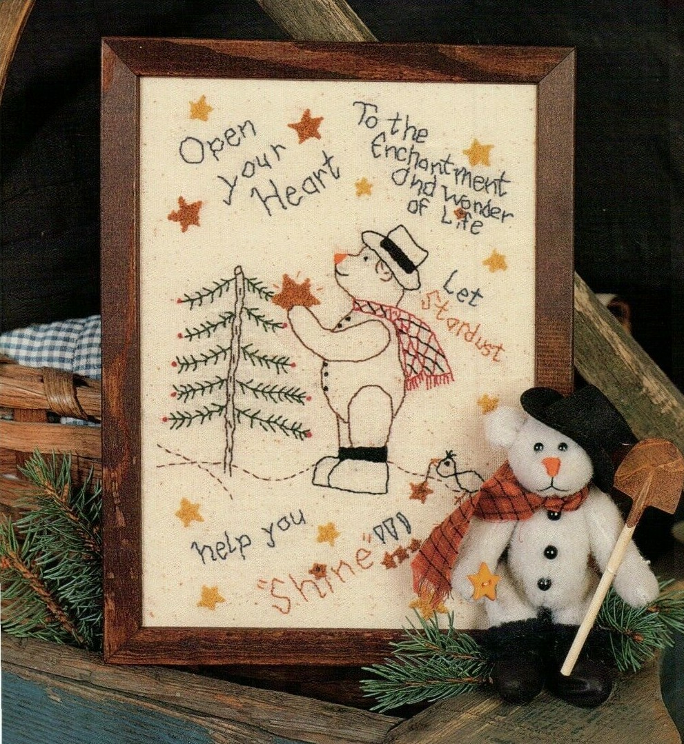 Stardust Felt Bear & Stitchery Sewing Quilt Pattern Christmas Tree Star