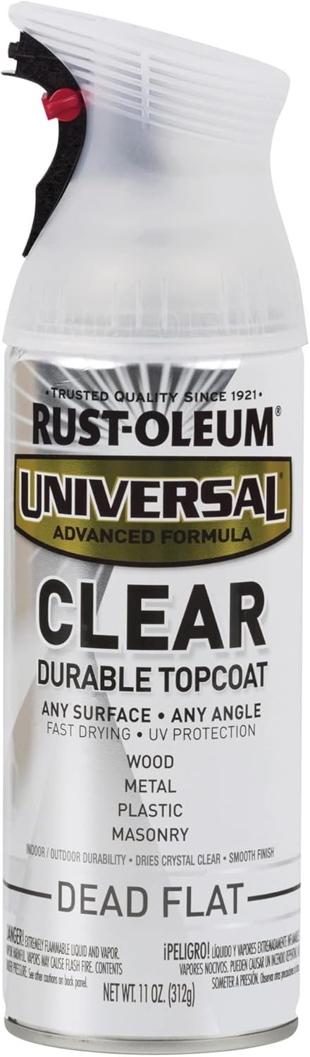 Rust-Oleum 302151 Universal All Surface Spray Paint, 11 oz, Clear Dead Flat