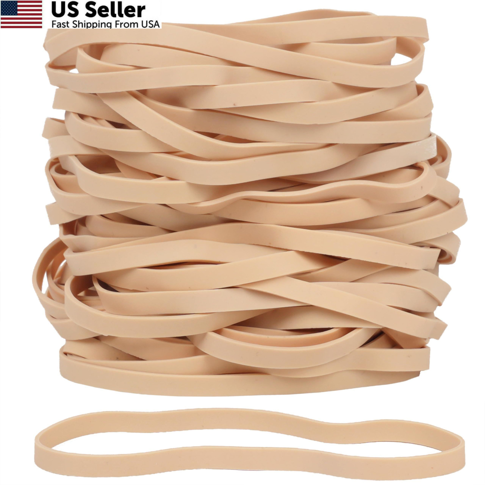 AIWOQI Rubber Bands 65Pcs Size#69 Big Elastic Band Large Beige