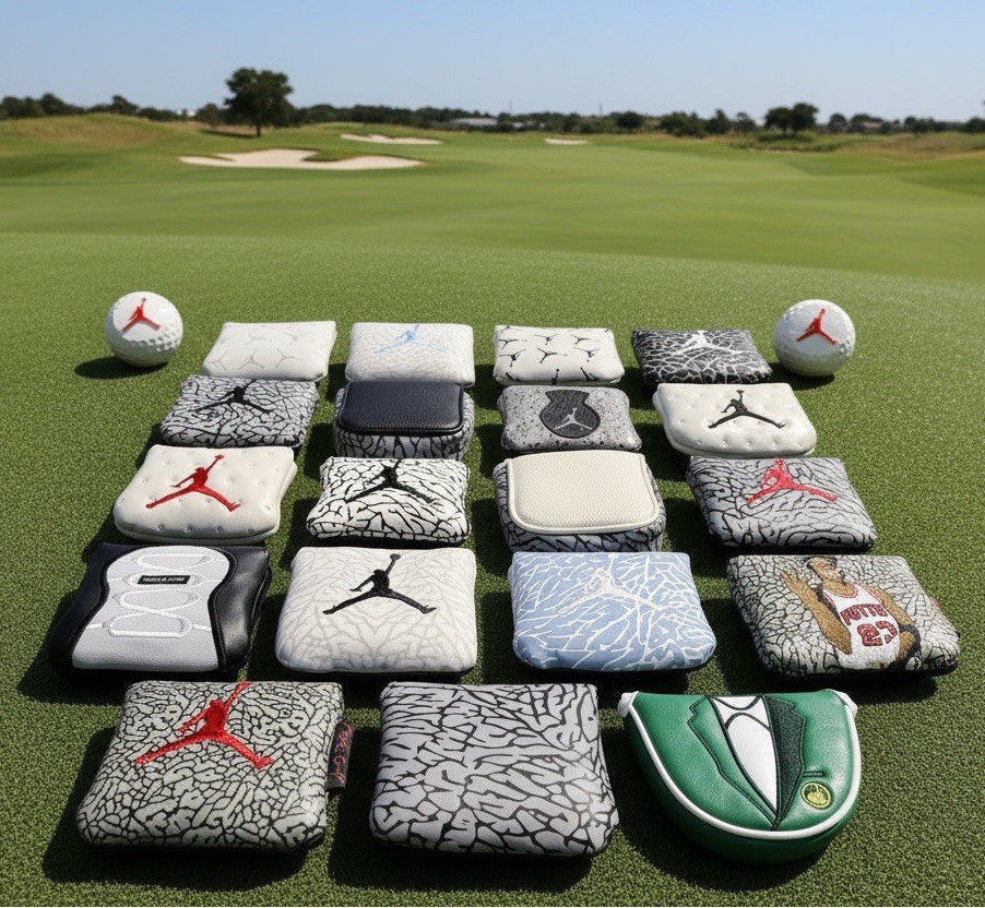 Air Jordan Mallet Putter Cover Elephant print Magnetic Handmade Upcycled