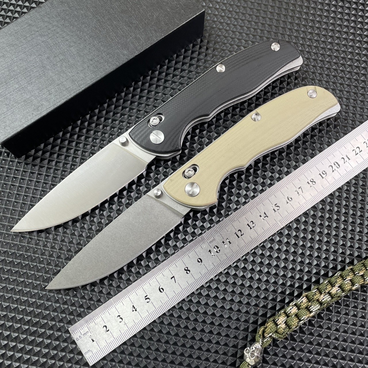 Black Pocket Folding Knife D2 Blade G10 Handle Outdoor Camping Knives EDC Tools