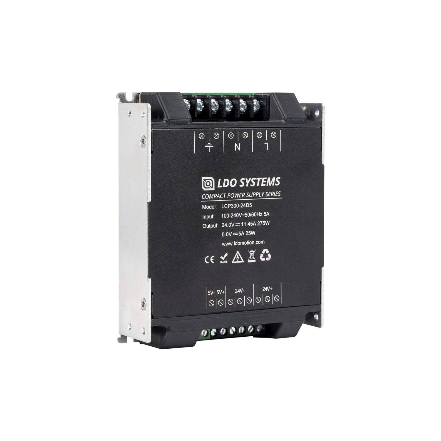 LDO LCP300-24D5 300W 24V and 5V Compact Power Supply (PSU)