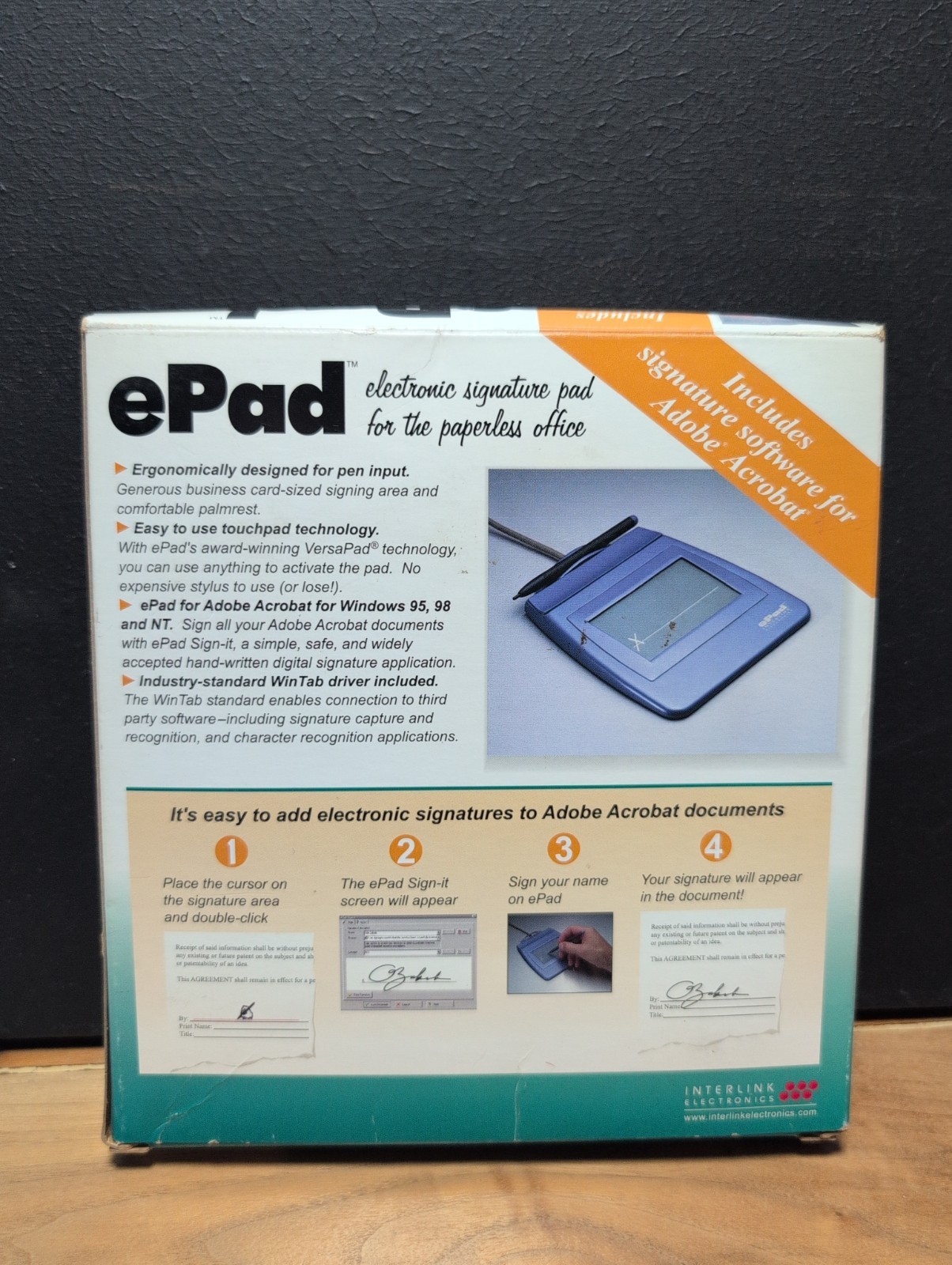 Vintage Epad Interlink Electronics Signature Pad VP9001
