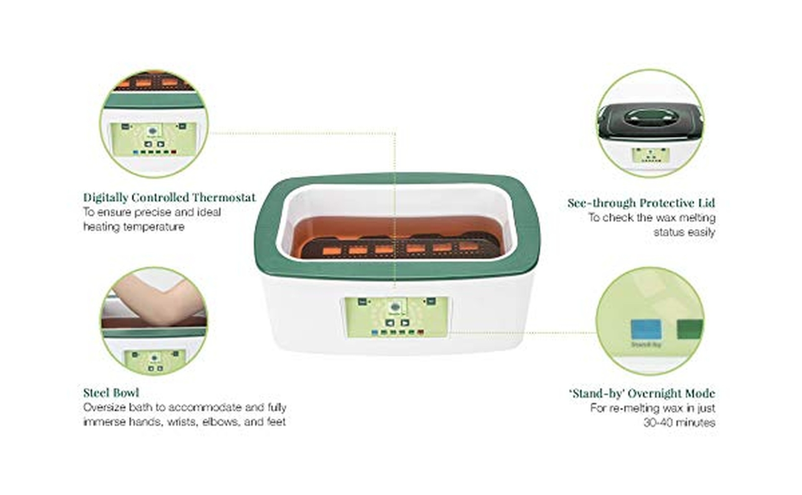 Clean + Easy Digital Paraffin Spa w/ 6 lbs Peach Paraffin