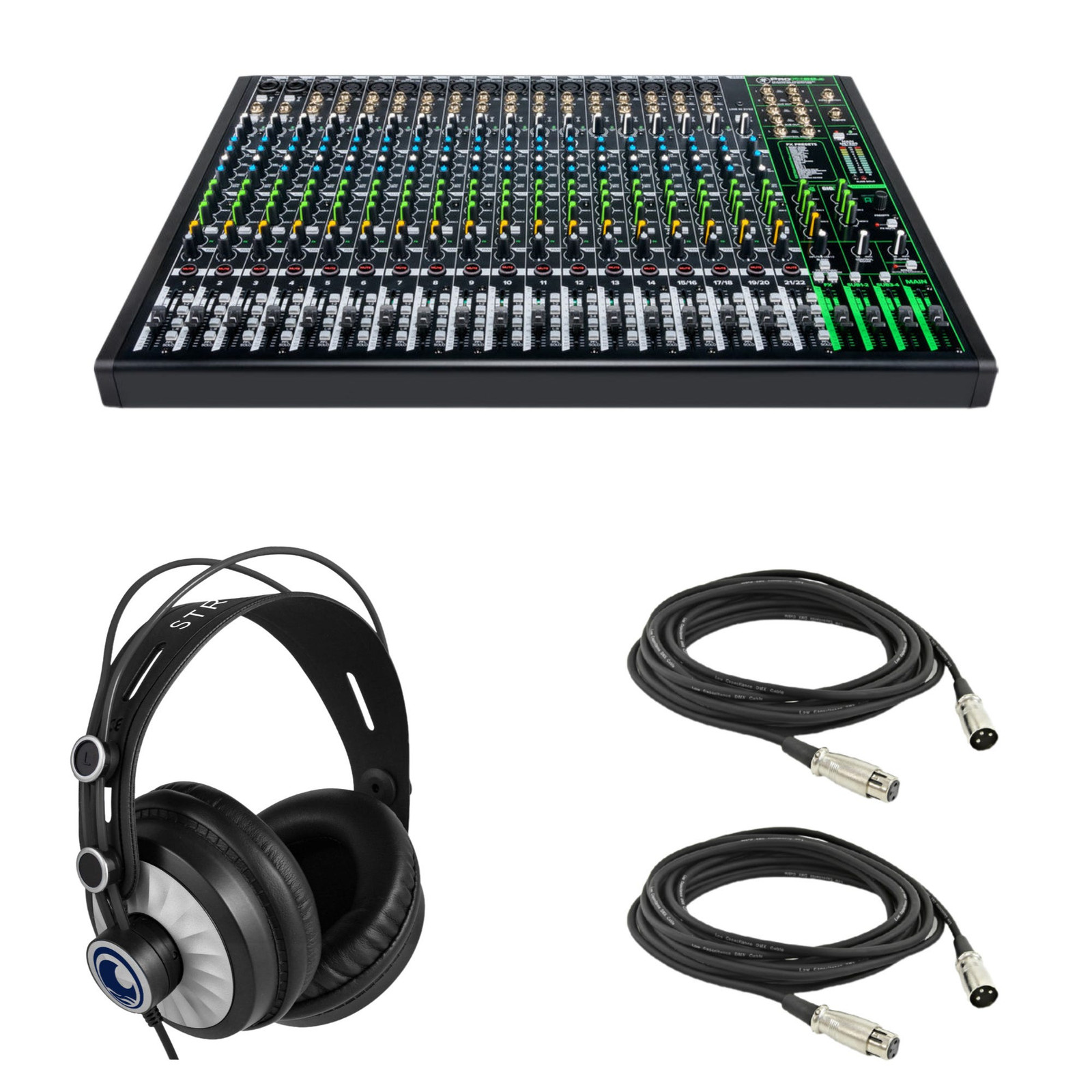 Mackie ProFX22, Cans50, XLR's