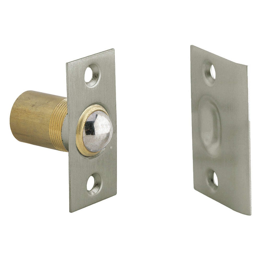 IVES 347B15 Ball Catch,Satin Nickel,1-3/8 in.L,Brass 48ZR13