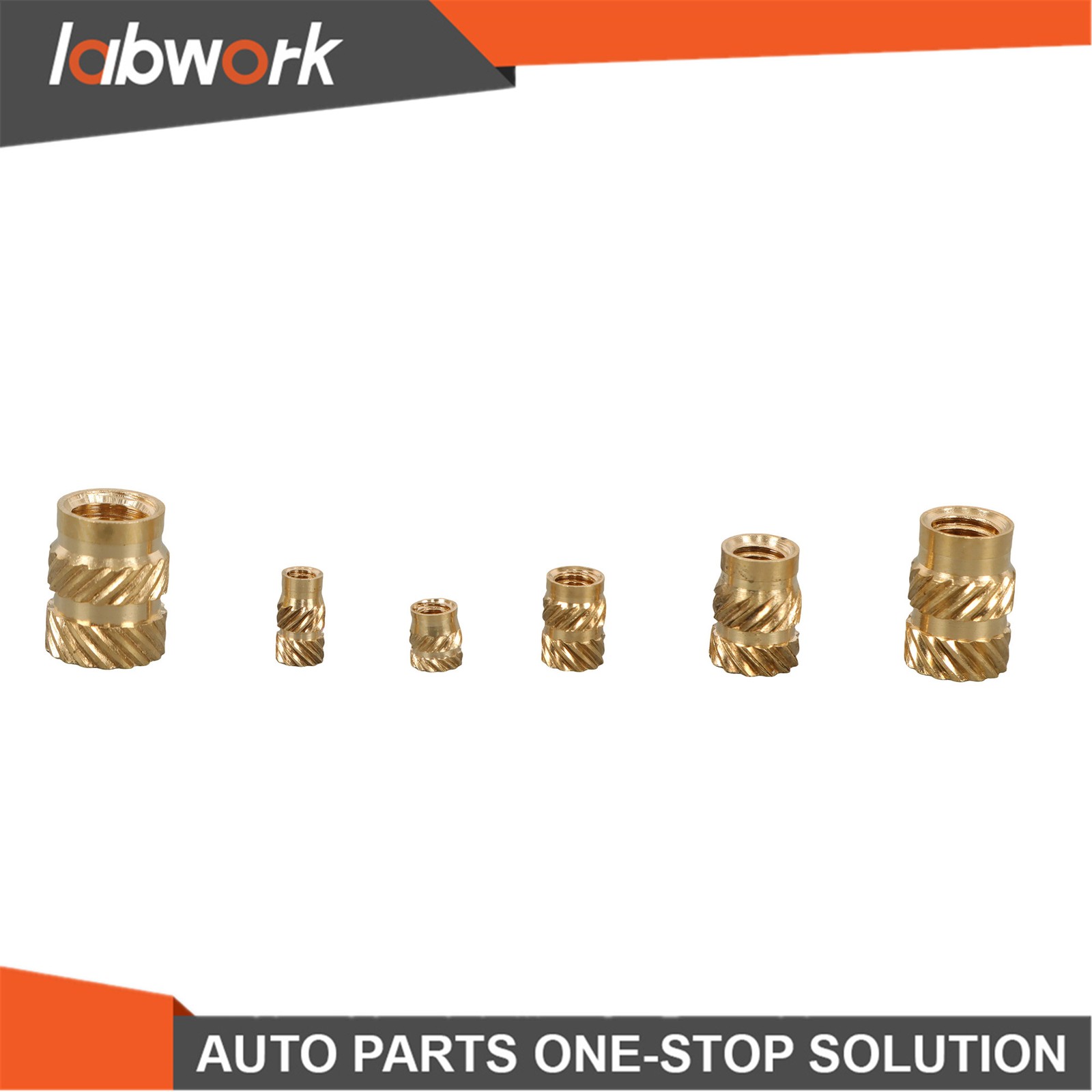 Labwork 350Pcs Threaded Inserts M2-M6 Female Thread Metric Knurled Nuts
