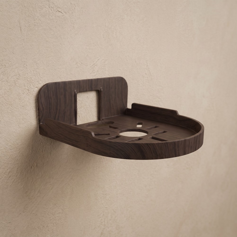 2Pcs Reusable Plastic Security Camera Wall Mount Floating Shelves for Indoor Use