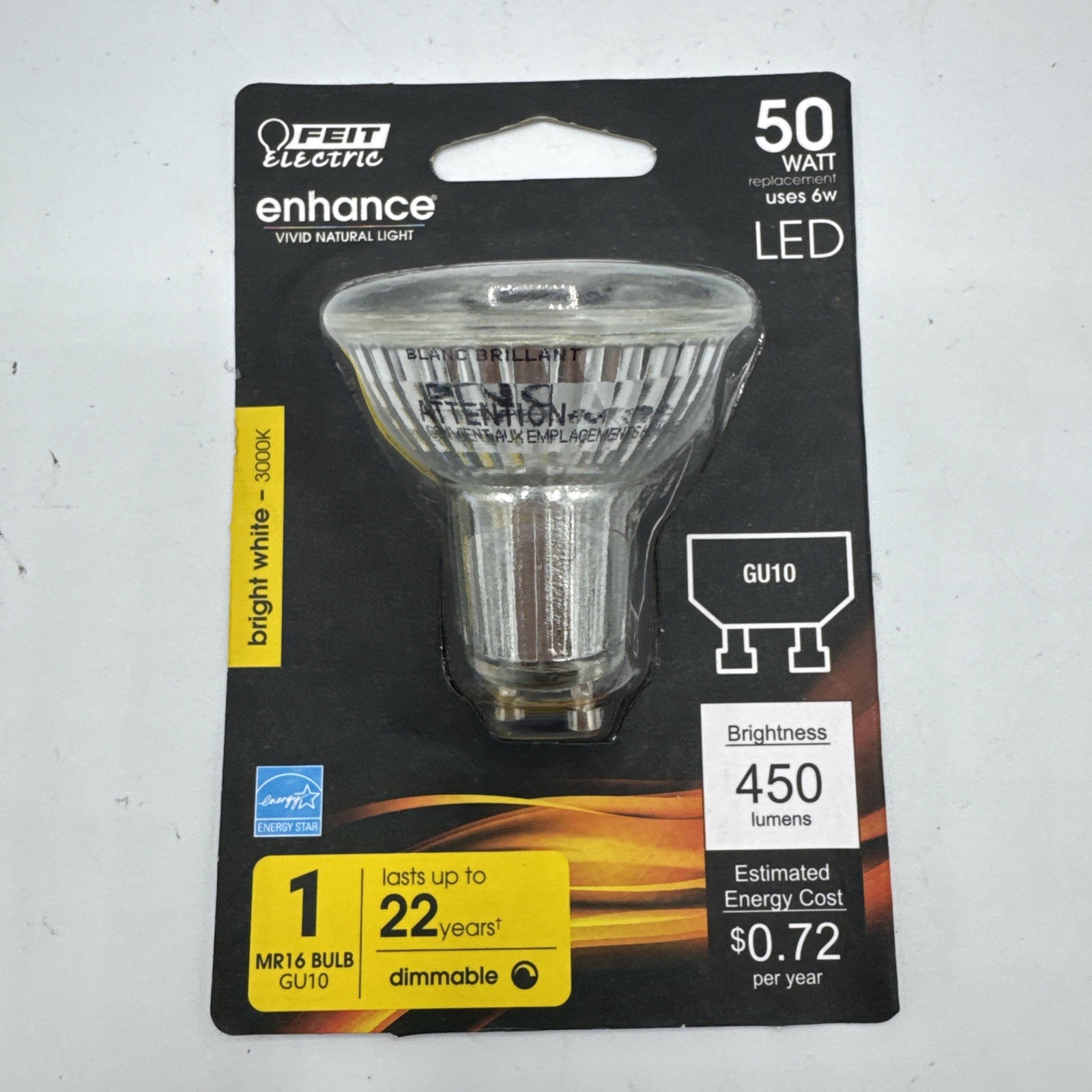 Feit Electric Dimmable LED Bulb MR16 500lm 50W Eqv 120V