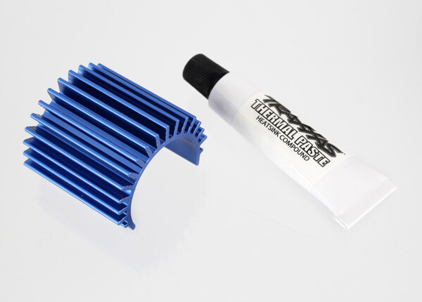 Blue Anodized Aluminum Heat Sink for Velineon 380 Brushless Motors TRA3374