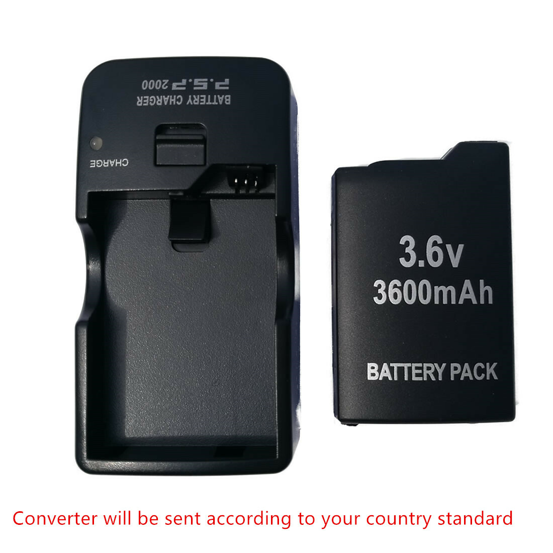 3.6V Rechargeable Battery for Sony PSP-110 PSP-1001 PSP 1000 FAT+AC WALL Charger