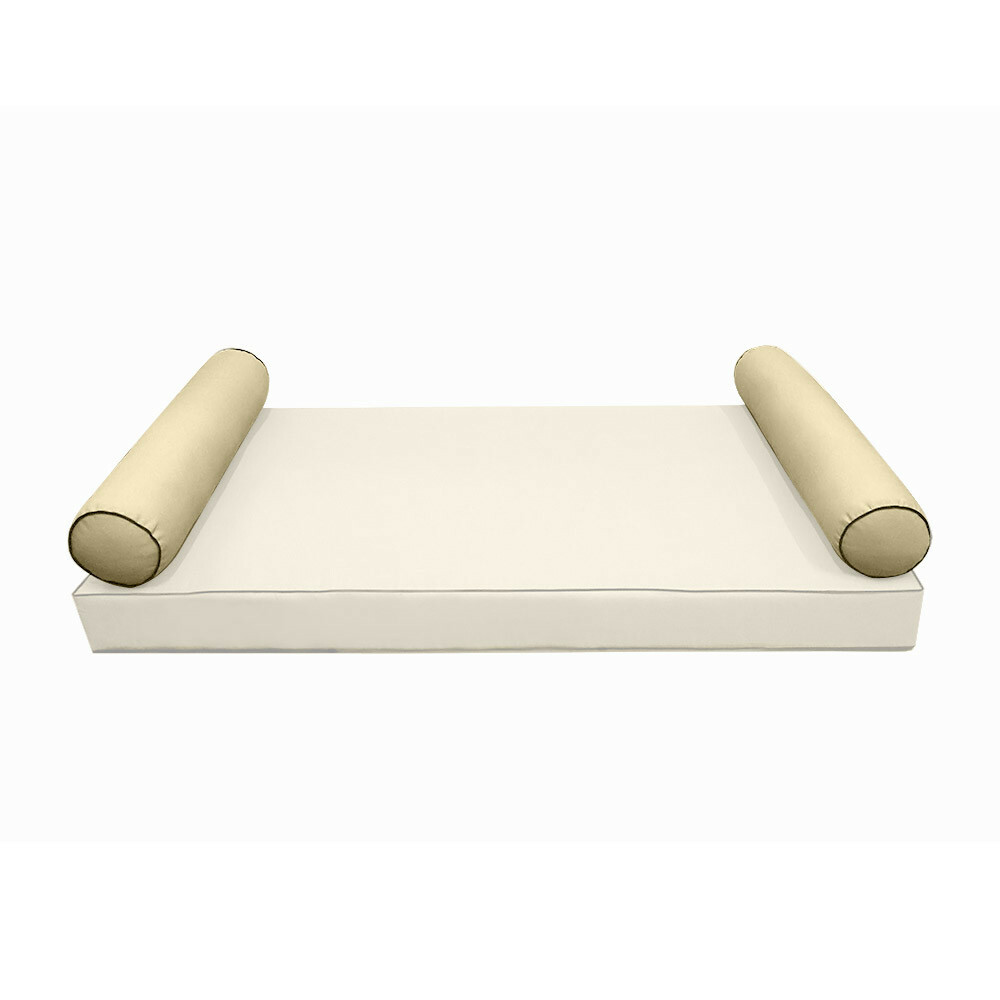 |COVER ONLY| STYLE 5 Crib Bolster Pillow Daybed Porch Swing Contrast Trim AD103