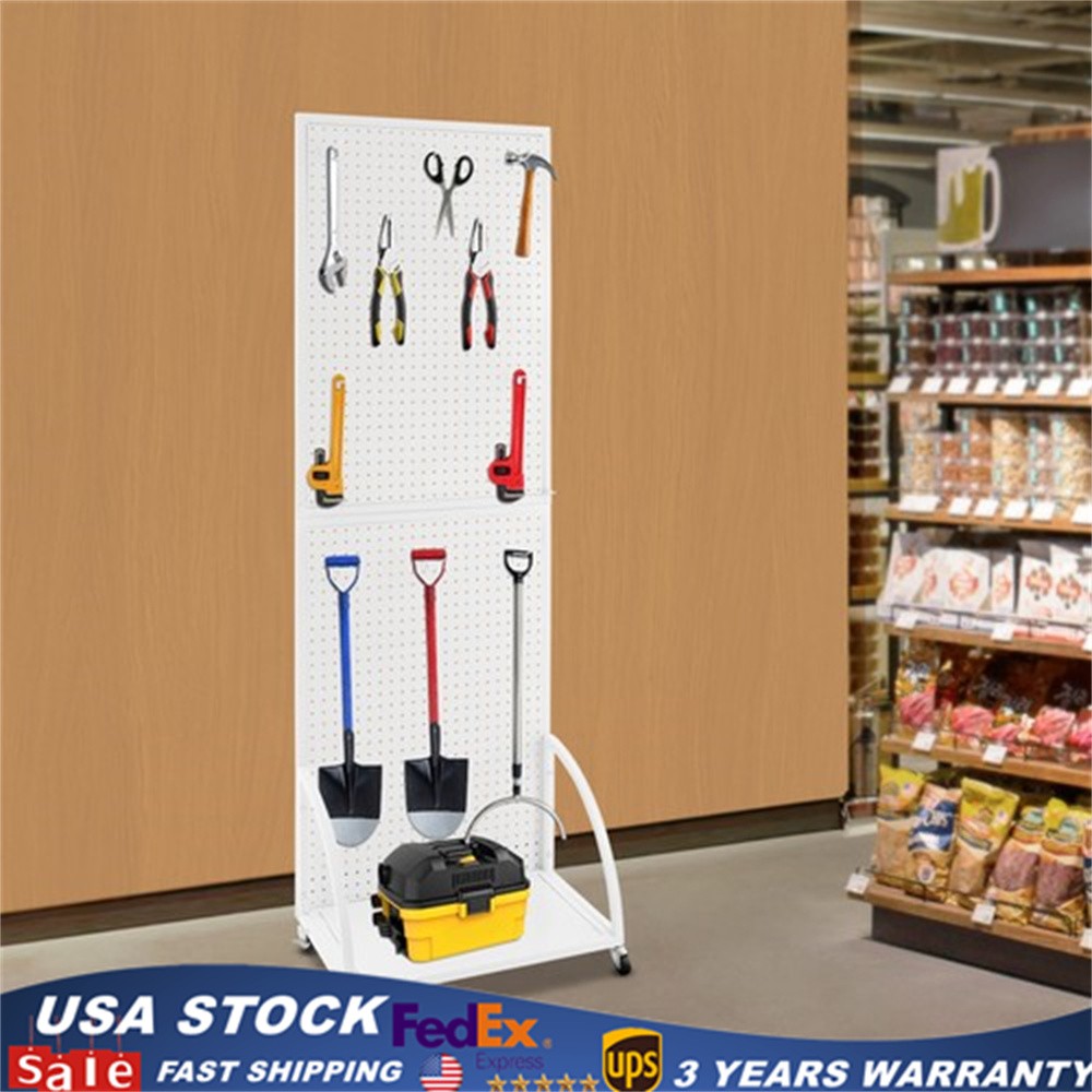Pegboard Display Stand Retail Display Stand w/ Hooks Craft Fair Display Rack NEW