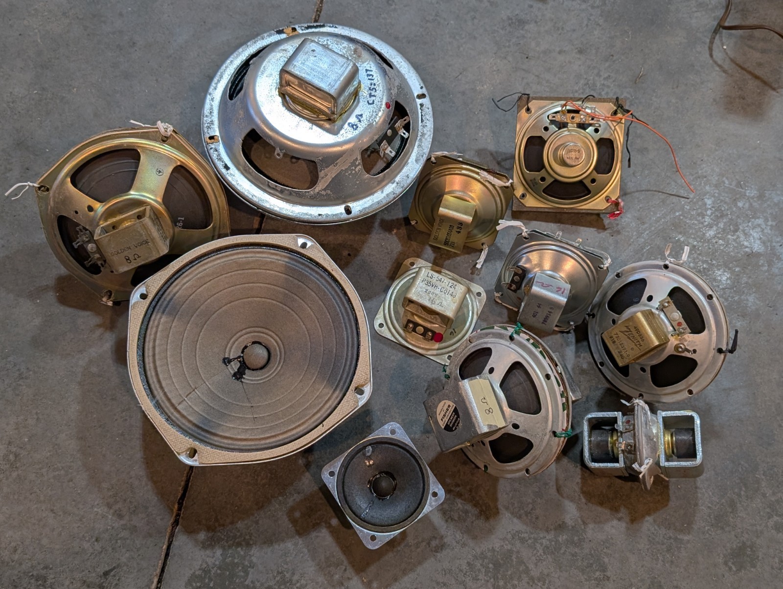 Lot Of AlNiCo Tweeter And Midrange Speakers