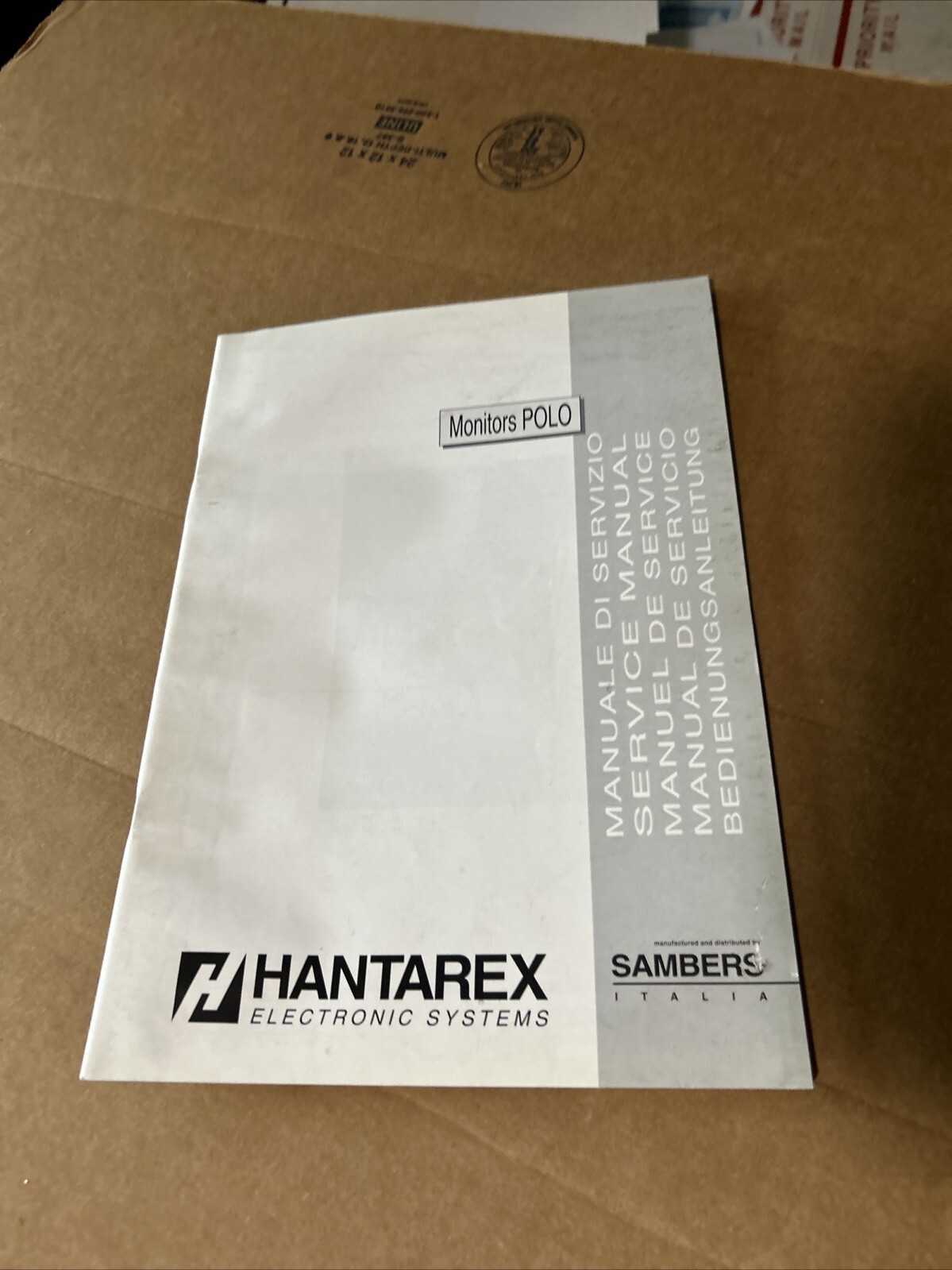 Italy  Hantarex MTC Polo Color Monitor video game  arcade   game manual
