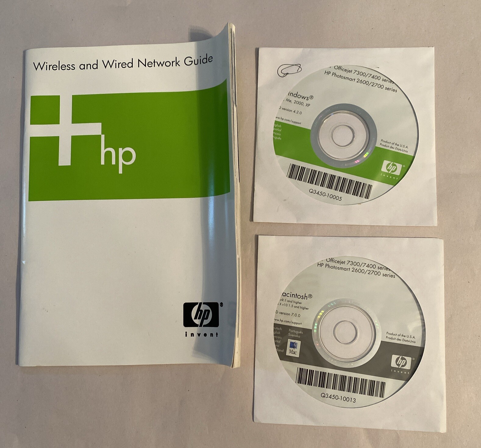HP OfficeJet 7300/7400 series Windows CD 4.2.0 Macintosh 7.0 CD Printer Guide