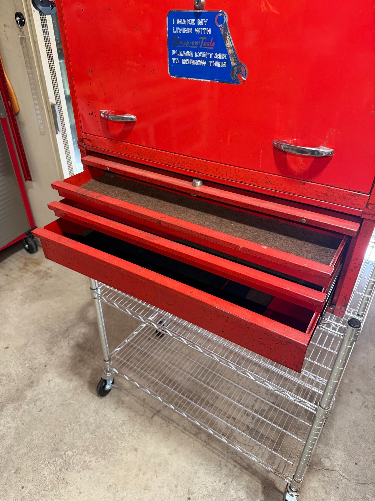2-Vintage 1960's Snap-On KR-61 & KRA-461 Tool Box Chest Stack