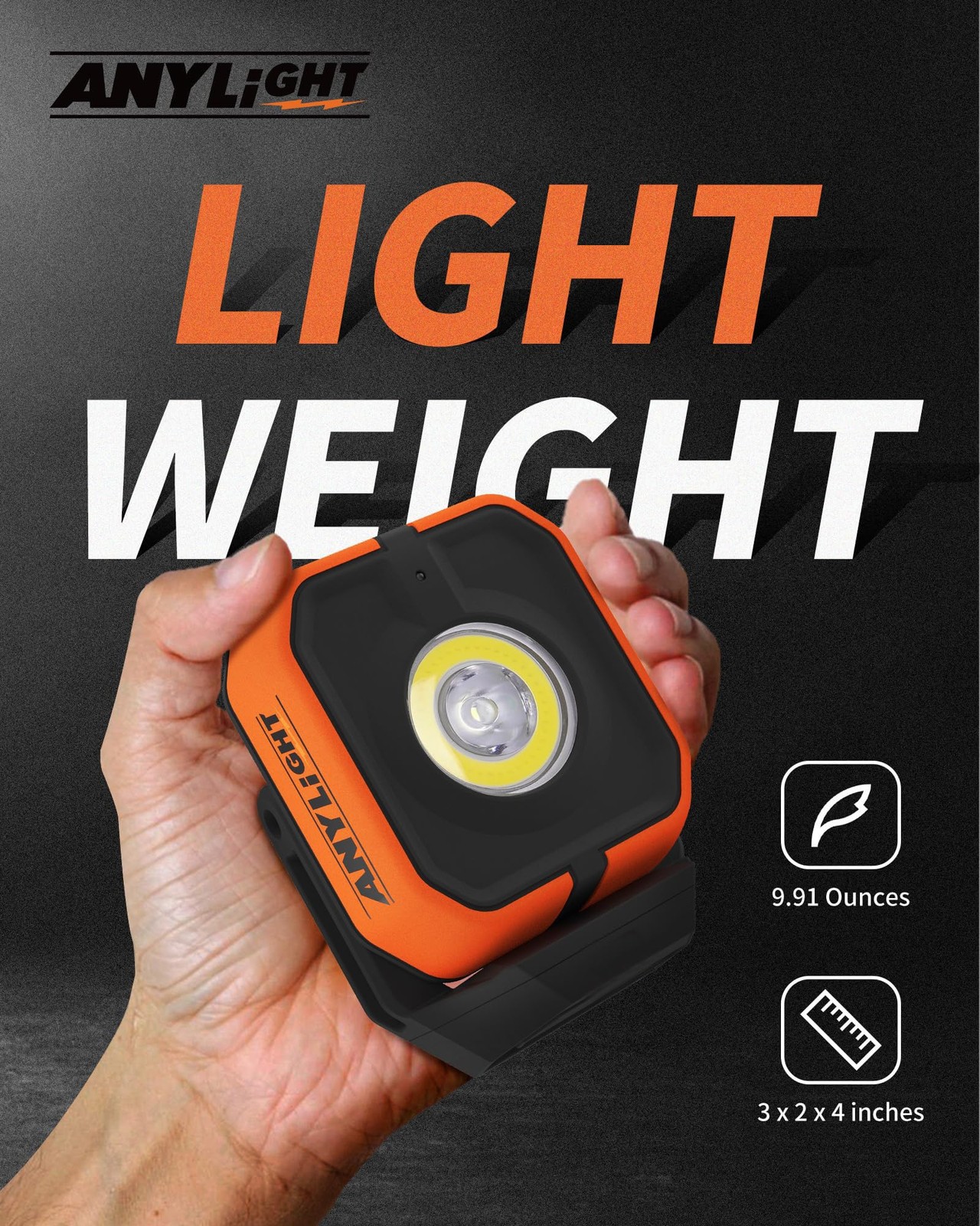 Rechargeable Work Light with 4 Modes, 1200LM Magnetic Work Light