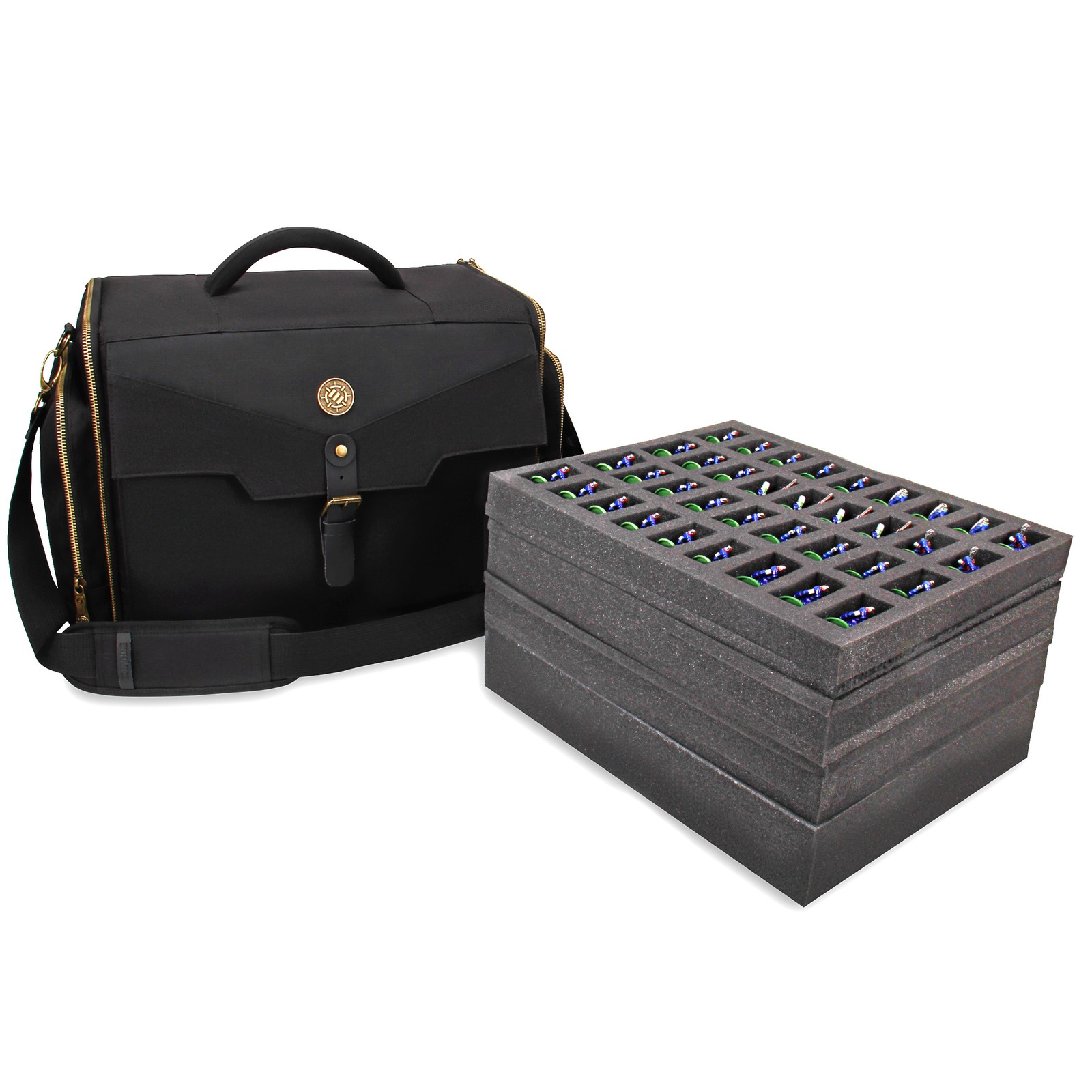 ENHANCE Miniatures Figure Vault - Carrying Case for 108 Minis + Custom Foam Tray