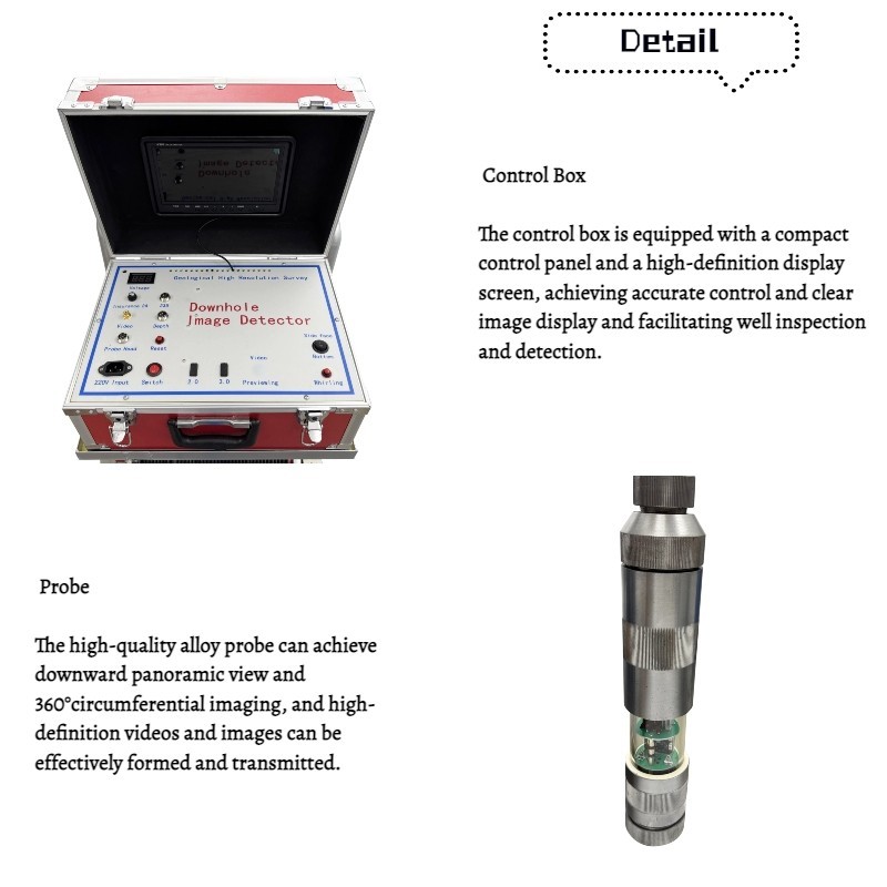 360 Rotating Drilling Camera 300M Deep Well Detector Underground Imaging 220V