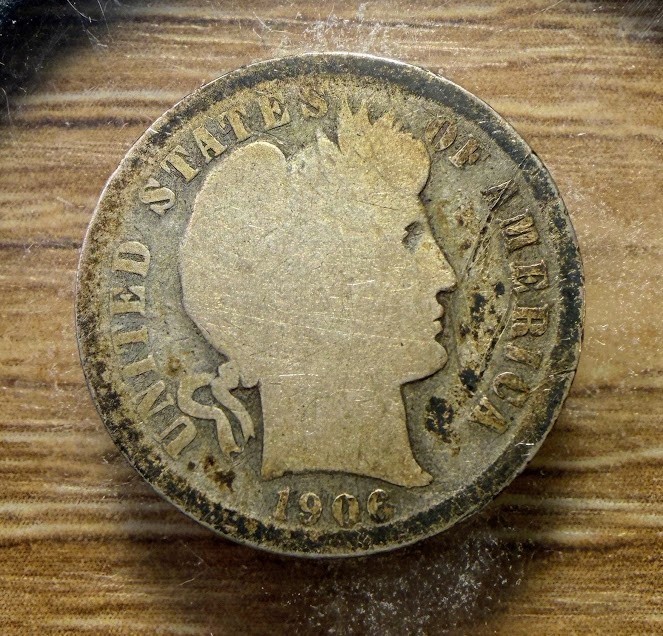 1906-P Barber Dime - Actual Silver Coin Shown - Free Shipping & Tracking INV158
