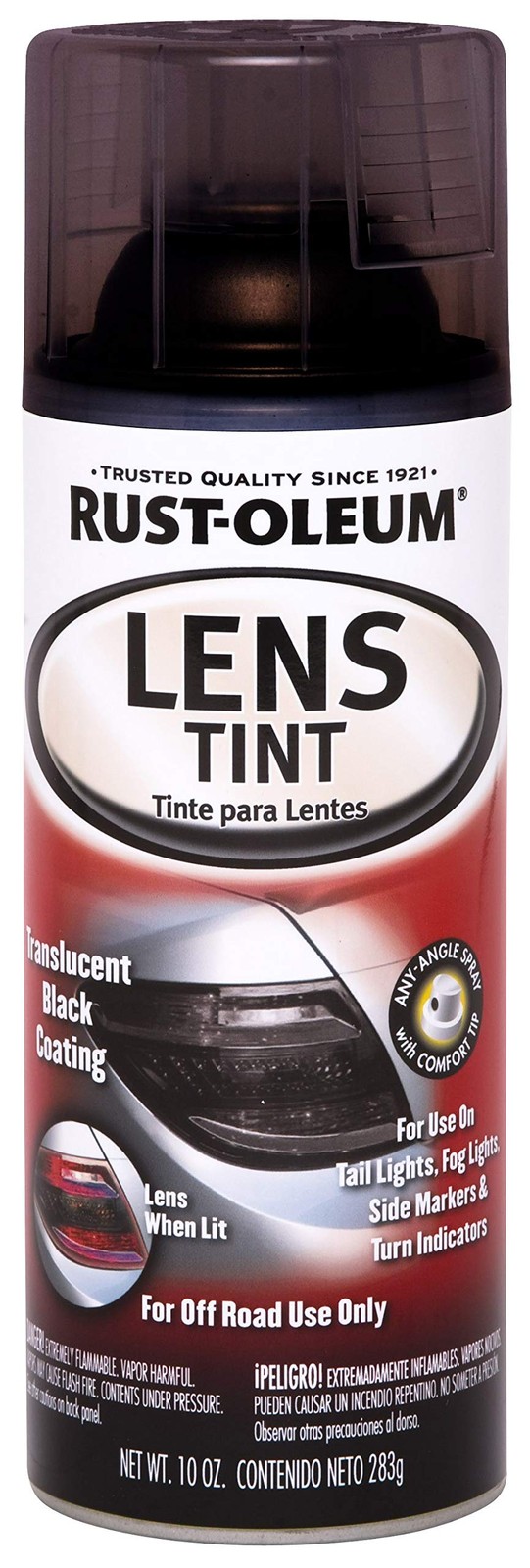Rust Oleum Automotive Lens Tint 10 Ounce Black Spray For Tail Lights  Indicator