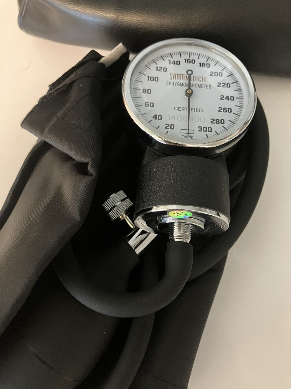 Blood Pressure Monitor, Aneroid Sphygmomanometer with Carrying Case, All Black