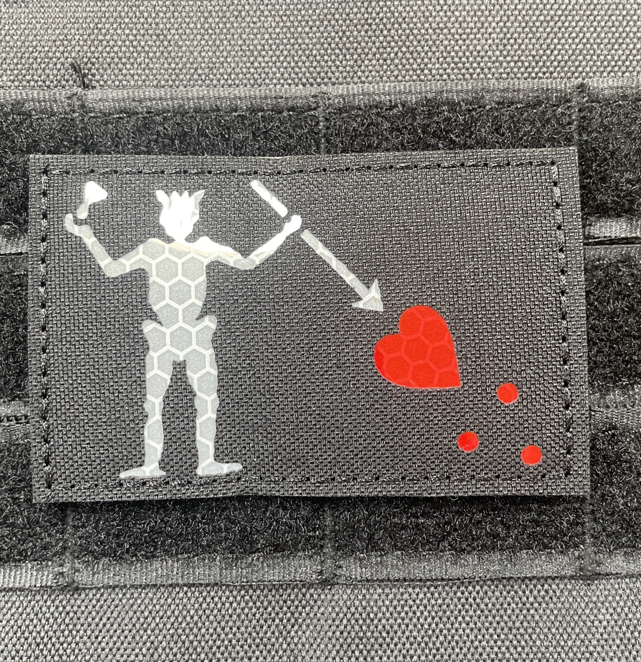 Blackbeard Pirate navy Seal DEVGRU Tactical morale IR Patch Hook Loop 3.2” Black