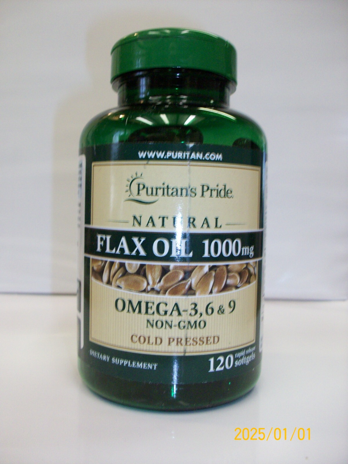 Flaxseed Oil  Natural/Organic  Omega-3-6 & 9  1,000 mg  120 Softgels