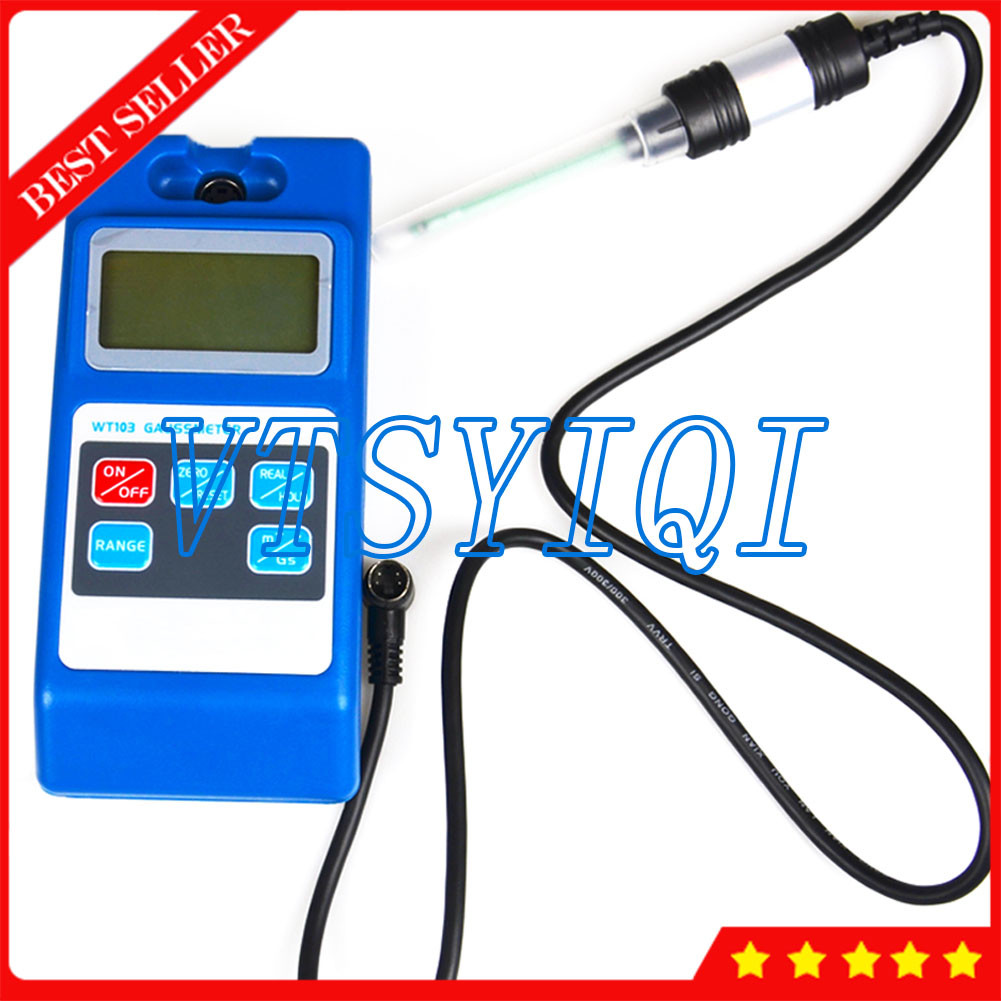 DC Surface Magnetic Field Tester Tesla Meter Gaussmeter mT Gs Display