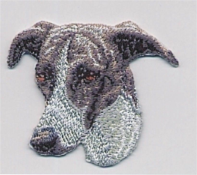 1 7/8" x 2 1/4" Grayhound Greyhound Dog Breed Embroidery Patch
