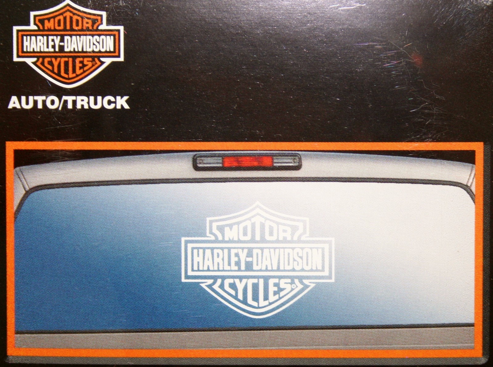 harley davidson shield motorcycle bike rear window graphics sticker decal  white