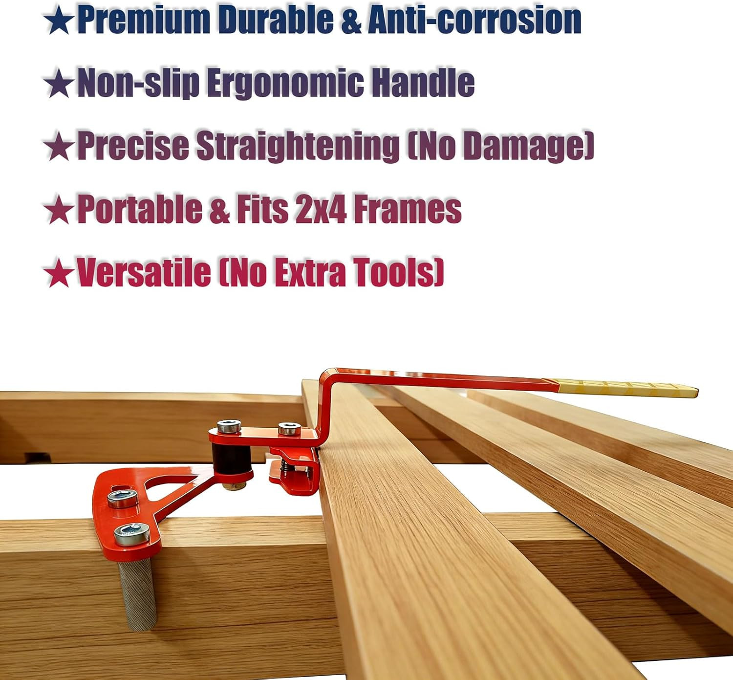 Deck Board Straightening & Removal Tool, Steel Decking Board Bender Tool to Stra
