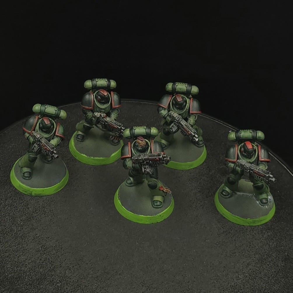 Painted Warhammer 40k Dark Angels Intercessors ×5 K2 Games Workshop