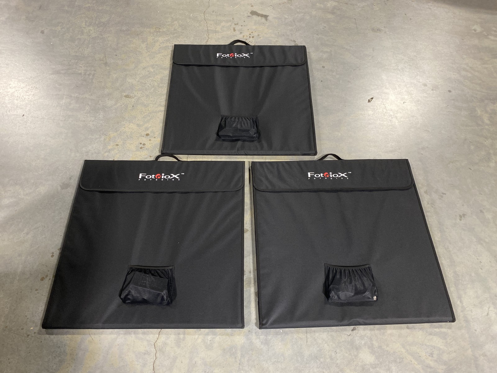 Lot of 3 FotodioX Pro LED 28x28 Studio-in-a-Box Light Tent w/ Four Backdrops