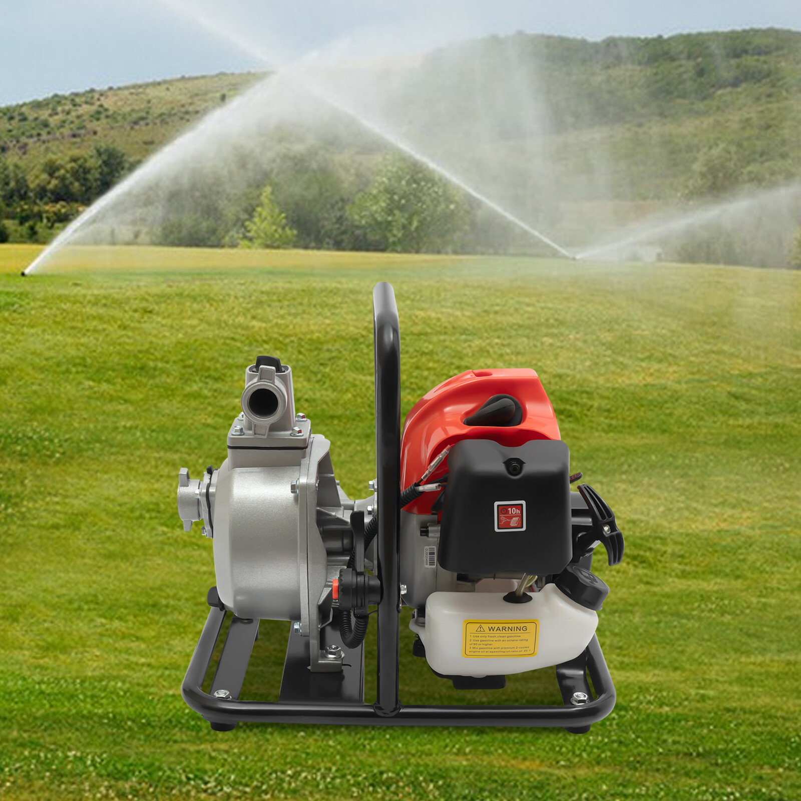 1" Gas Power Semi-trash Water Pump High Pressure Irrigation Transfer Pump 1.7 hp