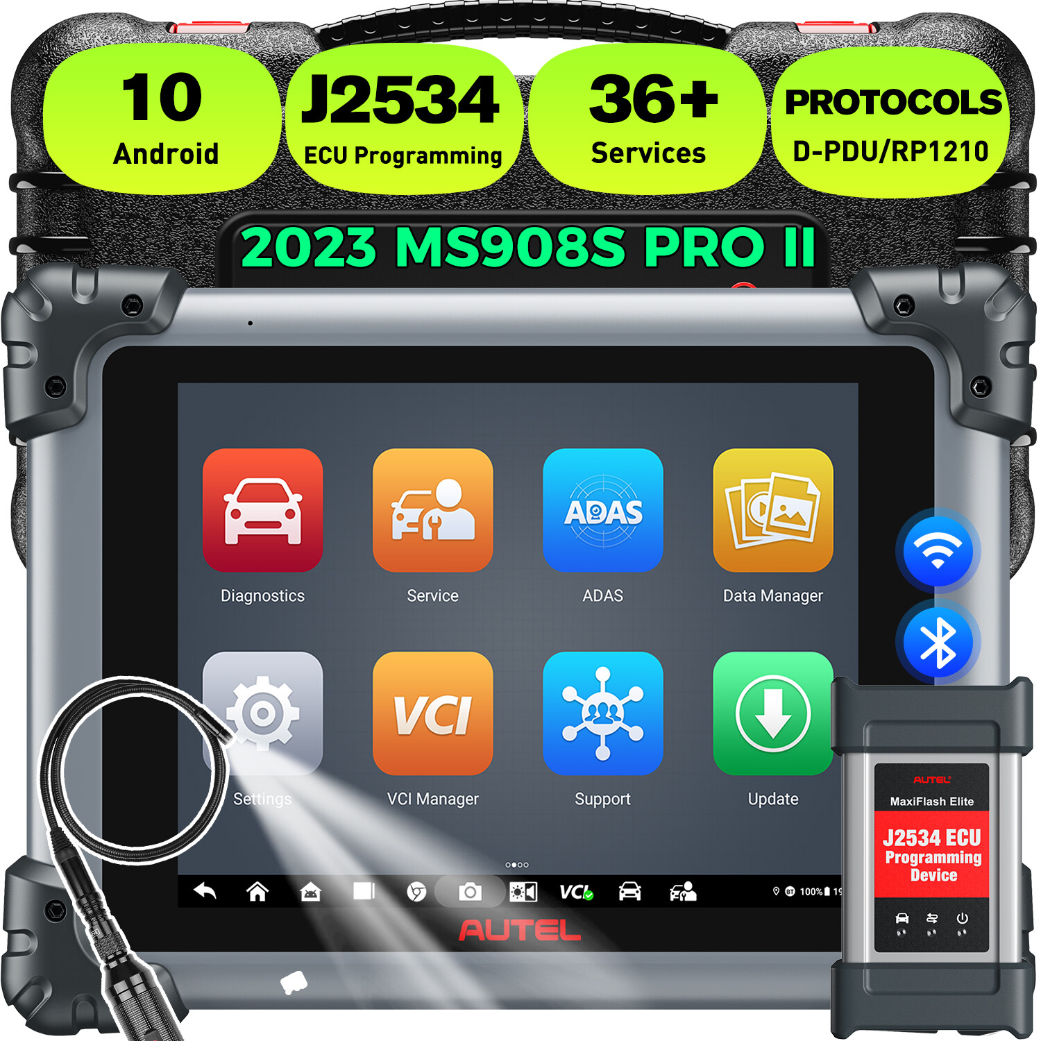 Autel MaxiSys MS908S PRO II 2023 J2534 Programming Diagnostic Tool OBD2 Scanner